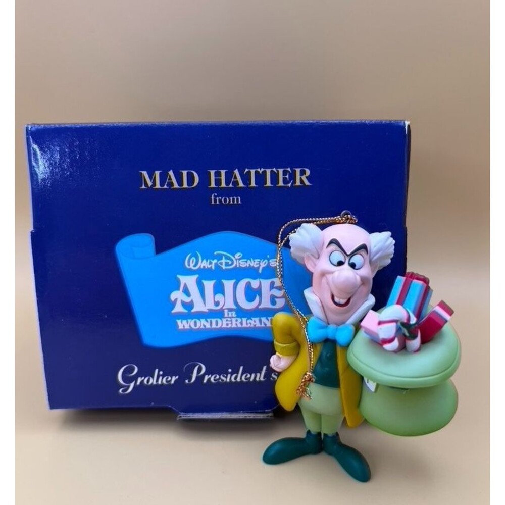 Disney Grolier Presidents Edition Alice in Wonderland Mad Hatter Ornament